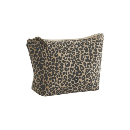 Front - Westford Mill Leopard Print Canvas 3.5L Accessory Bag