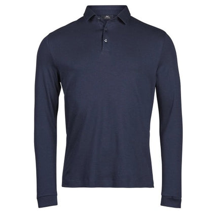 Front - Tee Jays Mens Prima Long-Sleeved Polo Shirt