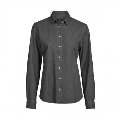 Front - Tee Jays Womens/Ladies Denim Long-Sleeved Shirt