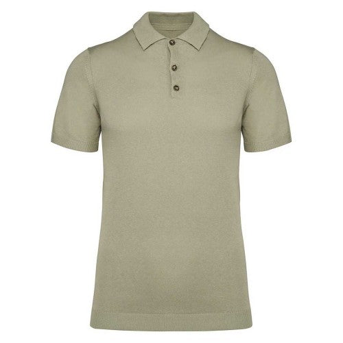 Front - Spasso Mens Knitted Straight Polo Shirt
