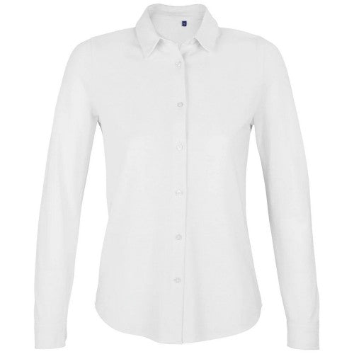 Front - NEOBLU Womens/Ladies Basile Organic Cotton Long-Sleeved Shirt