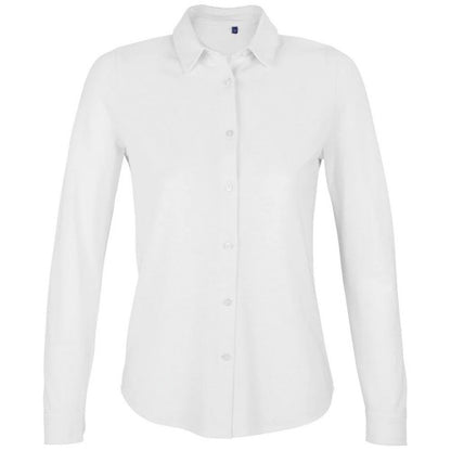 Front - NEOBLU Womens/Ladies Basile Organic Cotton Long-Sleeved Shirt
