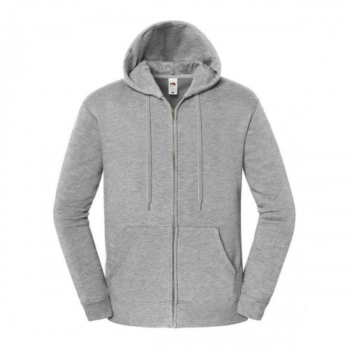 Front - Fruit of the Loom Mens Iconic Premium Full Zip Hoodie