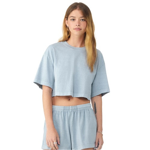 Front - Bella + Canvas Womens/Ladies Heavyweight Crop T-Shirt