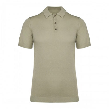 Ivory - Front - Spasso Mens Knitted Polo Shirt