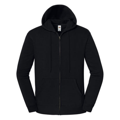 Front - Fruit of the Loom Mens Iconic Premium Hooded Sweat Jacket