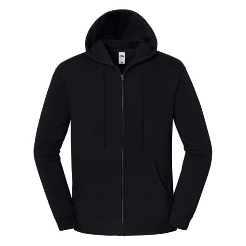 Front - Fruit of the Loom Mens Iconic Premium Hooded Sweat Jacket