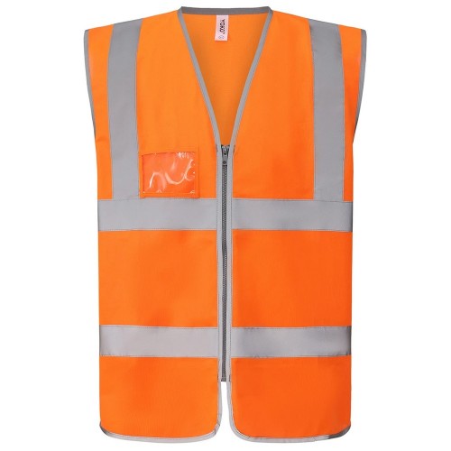 Front - Yoko Unisex Adult Hi-Vis Waistcoat