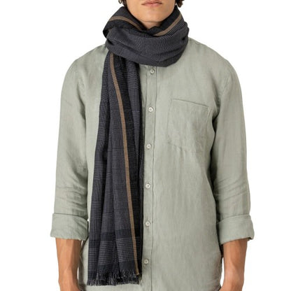 Front - Spasso Unisex Adult Checked Scarf
