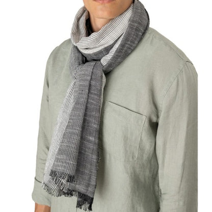 Front - Spasso Unisex Adult Striped Woven Scarf