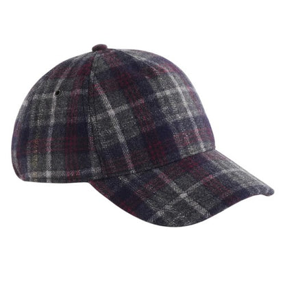 Front - Beechfield Checked Wool Blend Cap