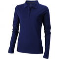 Front - Elevate Oakville Long Sleeve Ladies Polo Shirt