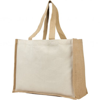 Front - Bullet Varai Canvas/Jute Shopping Tote Bag