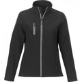 Solid Black - Front - Elevate Orion Womens-Ladies Softshell Jacket