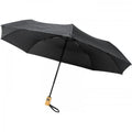 Solid Black - Front - Avenue Bo Foldable Auto Open Umbrella