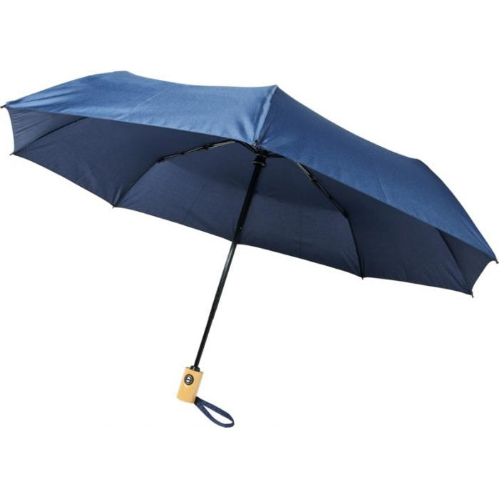 Navy - Front - Avenue Bo Foldable Auto Open Umbrella
