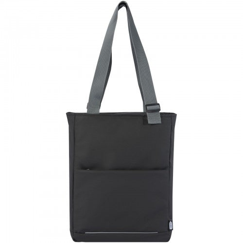 Front - Aqua Plain Water Resistant Recycled 14L Tote Bag