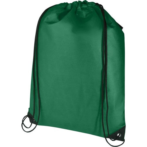 Front - Evergreen Recycled 5L Plain Drawstring Bag