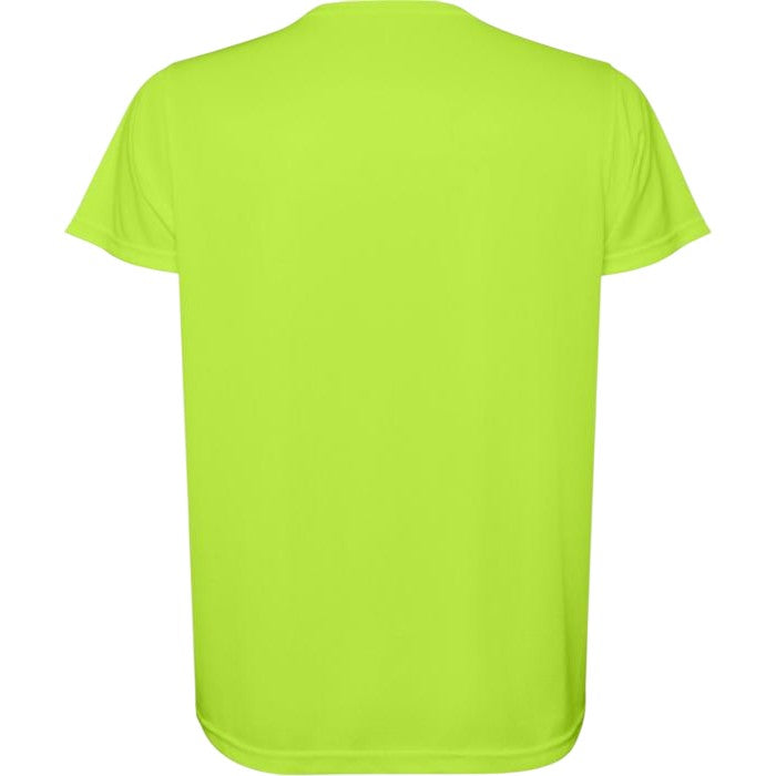Fluorescent Green - Back - Roly Childrens-Kids Estoril Short-Sleeved T-Shirt
