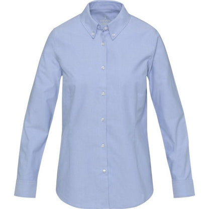 White-White - Front - Elevate NXT Womens-Ladies Sphene Oxford Shirt