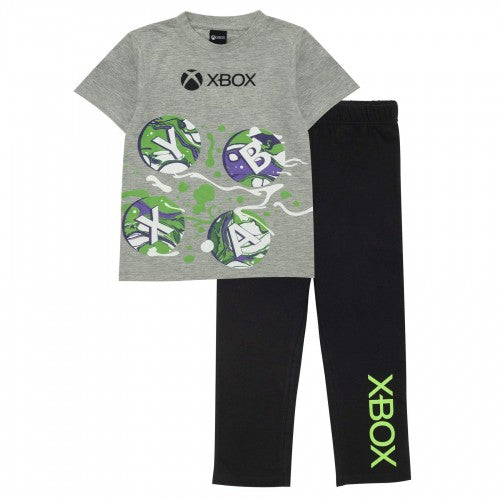 Front - Xbox Boys Controller Buttons Pyjama Set