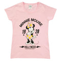 Front - Disney Womens/Ladies Hollywood Minnie Mouse Fitted T-Shirt