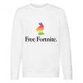Front - Fortnite Girls Llama Rainbow Sweatshirt