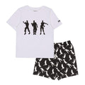 Front - Fortnite Boys Dancing Emotes Short Pyjama Set