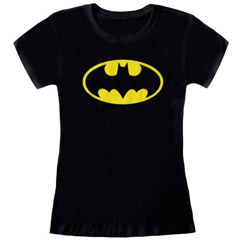 Front - DC Comics Womens/Ladies Classic Batman Logo Fitted T-Shirt