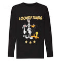 Front - Looney Tunes Girls Group Stars Crop Sweatshirt