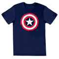 Front - Captain America Womens/Ladies Distressed Shield Fitted T-Shirt
