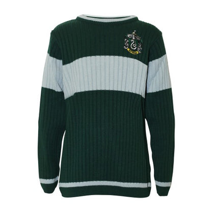 Front - Harry Potter Boys Slytherin Quidditch Knitted Jumper
