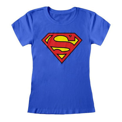 Front - Superman Womens/Ladies Logo Fitted T-Shirt