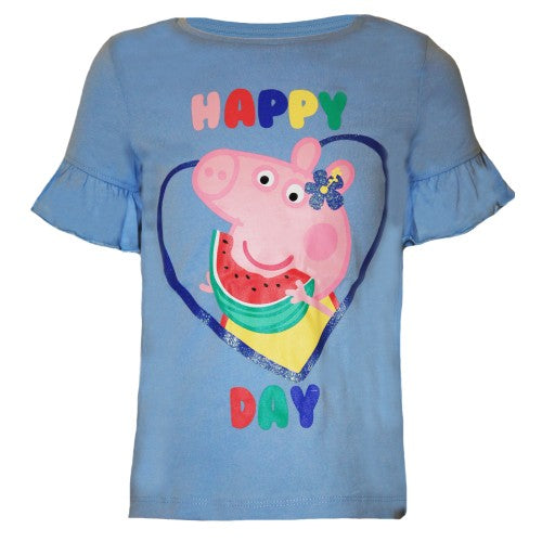 Front - Peppa Pig Girls One In A Melon T-Shirt Set (Pack of 2)