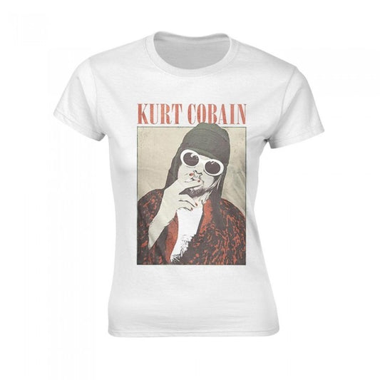 Front - Kurt Cobain Unisex Adult Smoke T-Shirt
