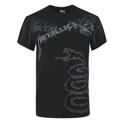Front - Metallica Unisex Adult Black Album Faded T-Shirt