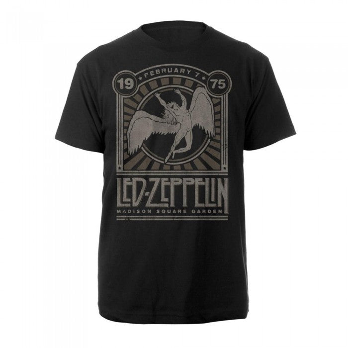 Front - Led Zeppelin Unisex Adult Madison Square Garden 1975 T-Shirt
