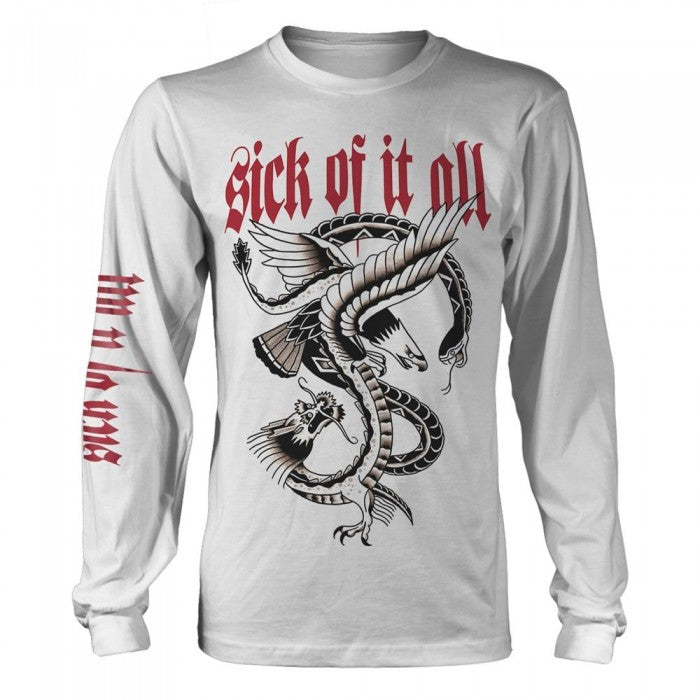 Front - Sick Of It All Unisex Adult Eagle Long-Sleeved T-Shirt
