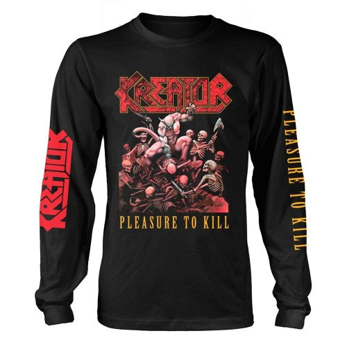 Front - Kreator Unisex Adult Pleasure To Kill Long-Sleeved T-Shirt