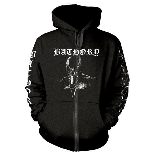 Front - Bathory Unisex Adult Goat Full Zip Hoodie