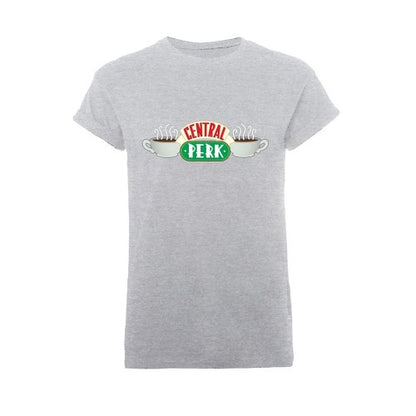 Front - Friends Unisex Adult Central Perk Roll Sleeve T-Shirt