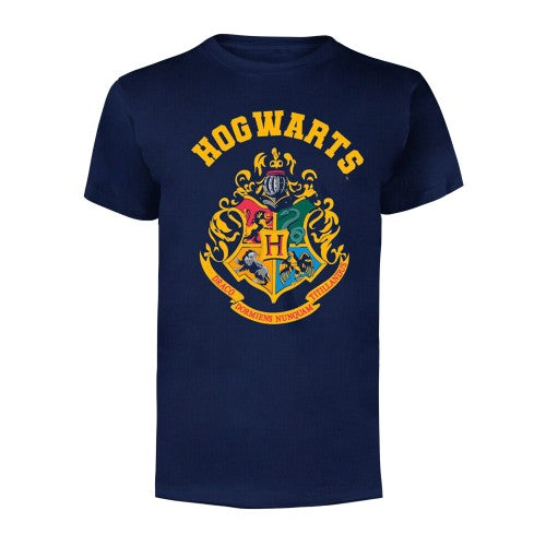 Front - Harry Potter Unisex Adult Hogwarts Crest T-Shirt