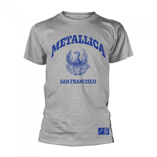 Front - Metallica Unisex Adult College Crest T-Shirt
