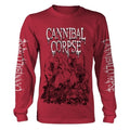 Front - Cannibal Corpse Unisex Adult Pile Of Skulls 2018 Long-Sleeved T-Shirt