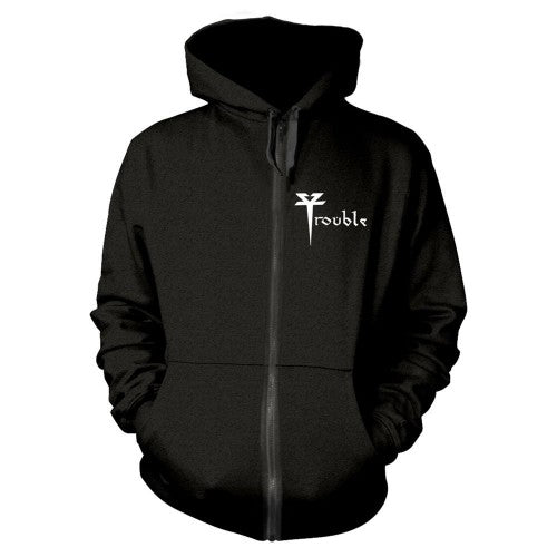 Front - Trouble Unisex Adult The Skull Full Zip Hoodie