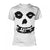 Front - Misfits Unisex Adult Skull All-Over Print T-Shirt