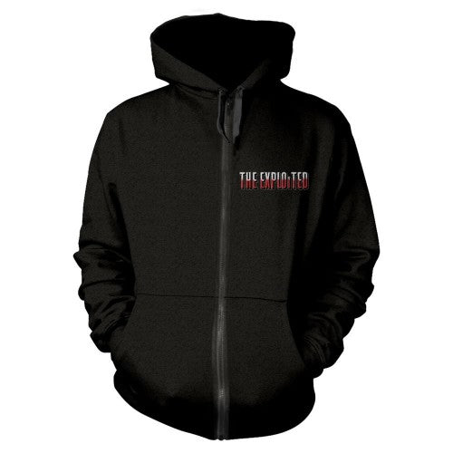 Front - The Exploited Unisex Adult Barmy Army Full Zip Hoodie