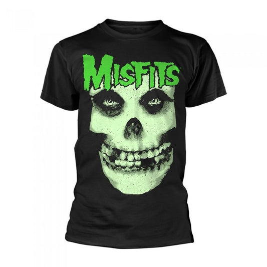 Front - Misfits Unisex Adult Glow Jurek Skull T-Shirt