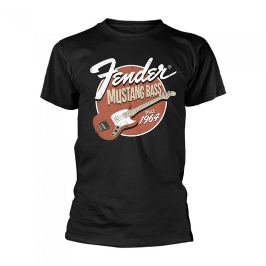 Front - Fender Unisex Adult Mustang Bass T-Shirt