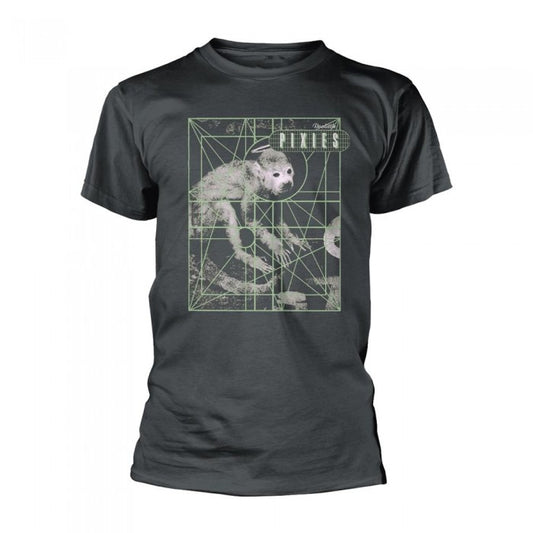 Front - Pixies Unisex Adult Monkey Grid T-Shirt